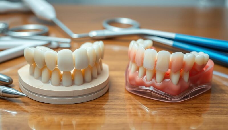 bridge or denture for tooth replacement